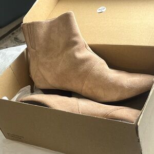 Coach Tan Suede  Ankle Boots